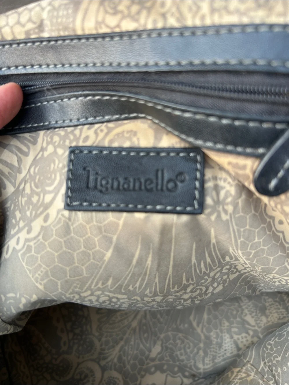 Tignanello Leather Black  Backpack